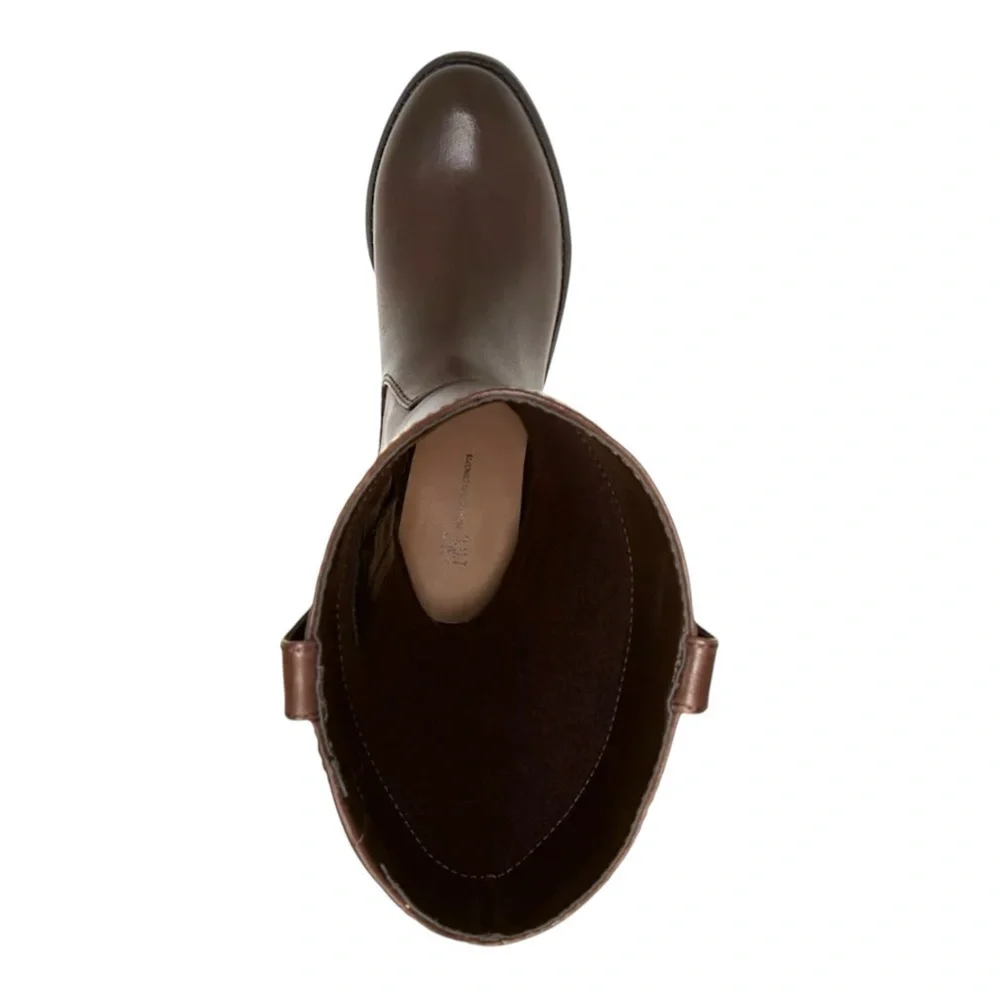 Elegant Brown Knee-High Leather Boots